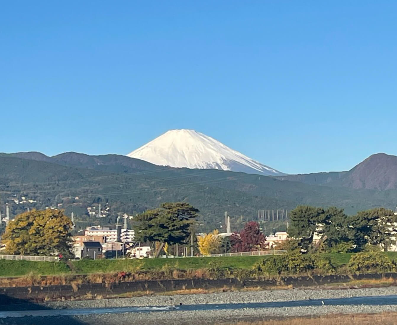 惠水工場から見える富士山